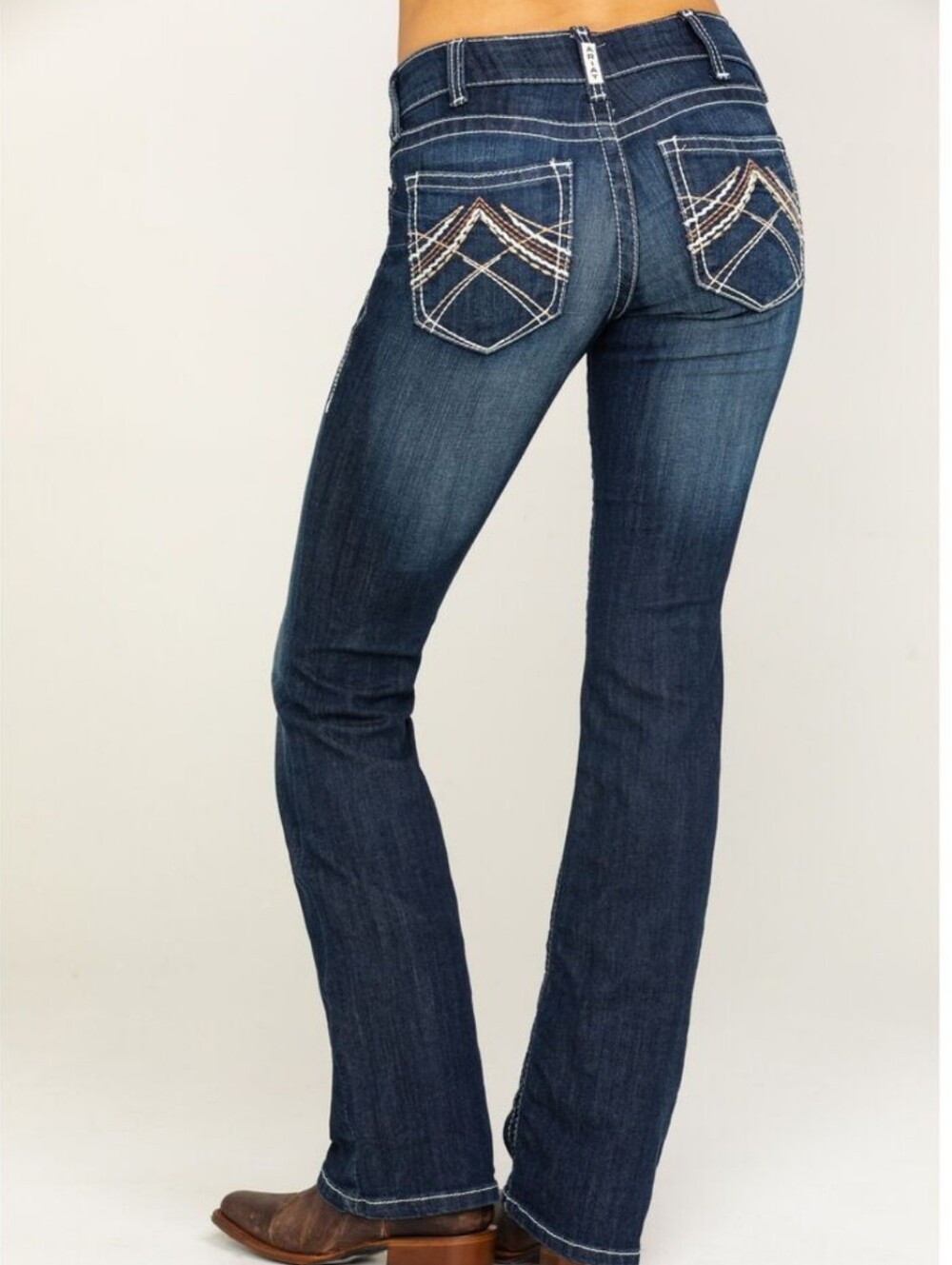 ARIAT Real Low Rise Jeans Rosy Whipstitch 25S Wesyern